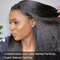 Dorsanee Hair 13x6 Kinky Straight Transparent Lace Front Wig 100% Virgin Human Hair Wig