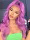 Dorsanee Vibrant Bubblegum Cotton Candy Fuchsia Pink 13x4 Lace Front Human Hair Wig