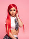 Dorsanee Vibrant Cherry Red Student Affordable Back to School Graduation College Girl 13x4 Lace Front Human Hair Wigs