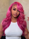 Dorsanee Vibrant Magenta Hot Pink 13x4 Lace Front Virgin Human Hair Wigs