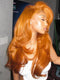 Dorsanee Vibrant Pumpkin Copper Orange 13x4 Lace Front Virgin Human Hair Wig