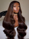 Dorsanee Vietnamese Brown Bone Straight 13x4 Lace Front Human Hair Wigs