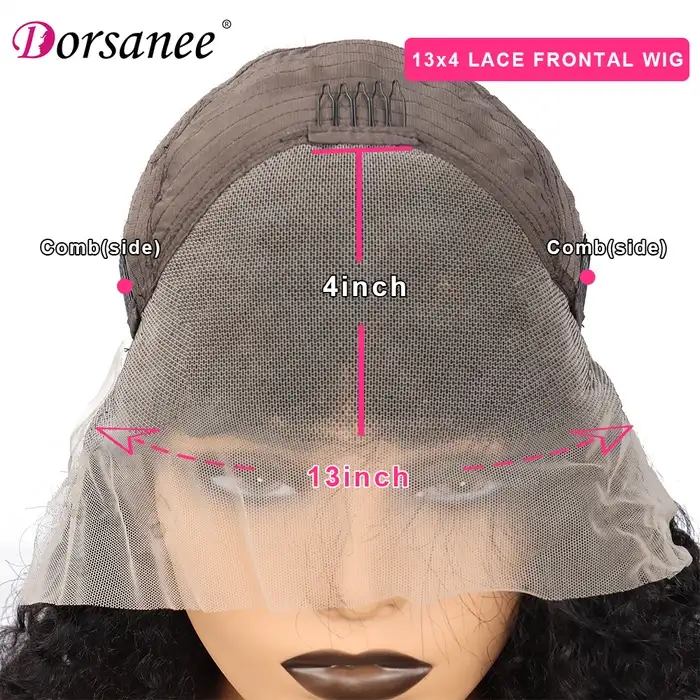 Dorsanee Deep Wave 13x4 HD Transparent Lace Front Brazilian Human Hair Wigs for woman