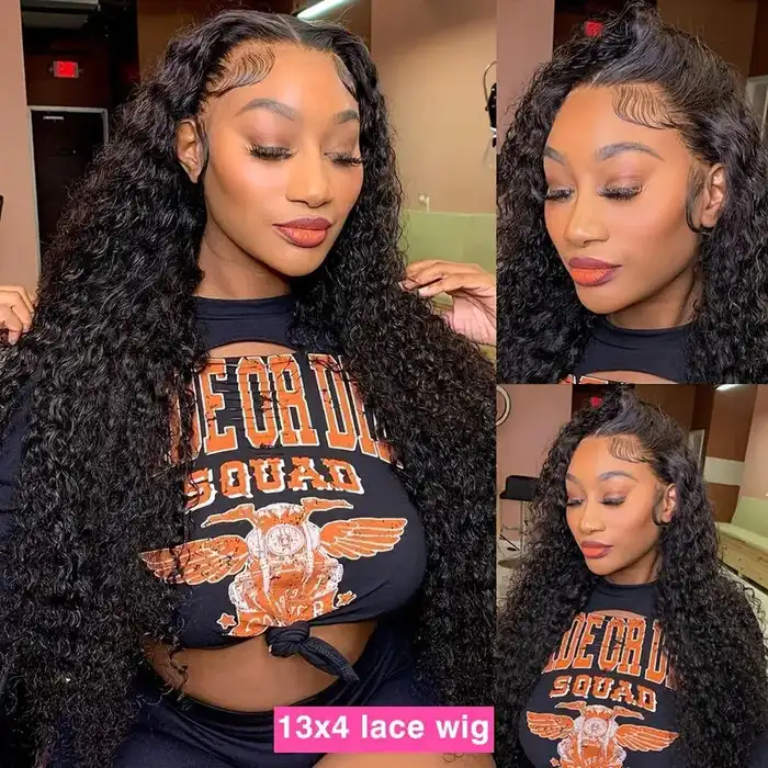 Dorsanee Hair Jerry Curly 13x4 HD Lace Front Natural Color For Black Women Brazilian Human Hair Wig