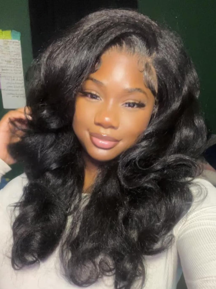 Dorsanee Yaki Natural Loose Wave 13x4 Lace Front Human Hair Wig 300 Density