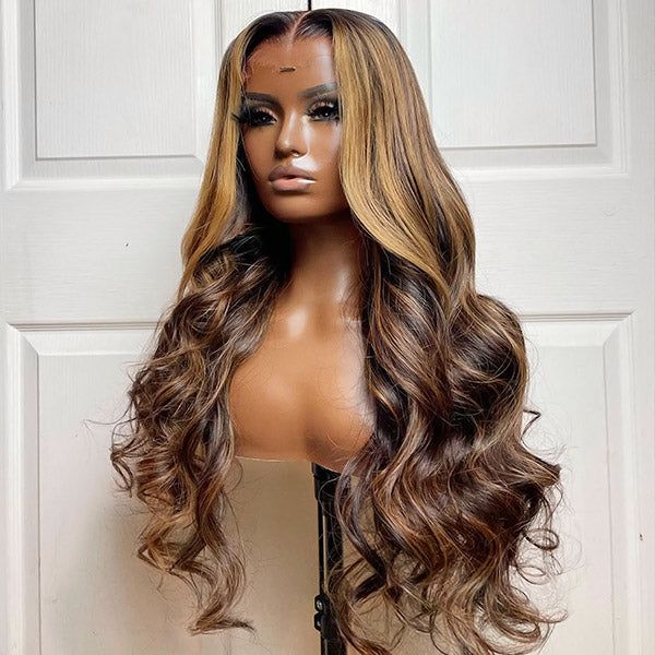 Two Wigs = $259 24" #P4/27 Body Wave 13x4 Lace Front Wig +16" #99J Body Wave 13x4 Lace Front Wig
