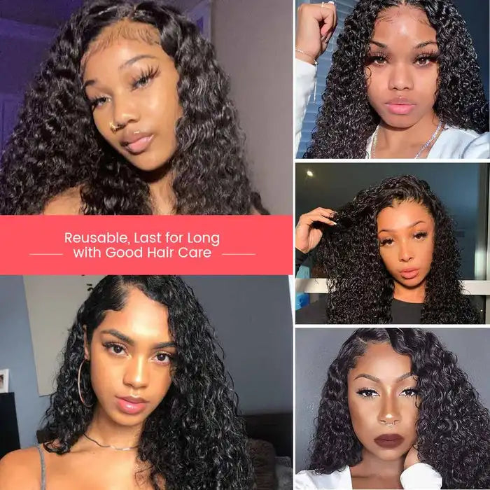 Dorsanee Hair Jerry Curly Wigs 4x4 HD Lace Closure Wigs 180% Density Pre Plucked Hairline Human Hair Wig for woman