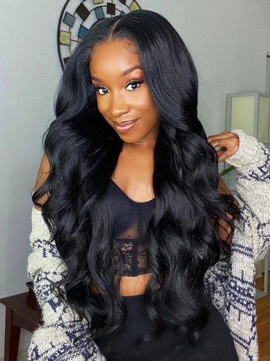 Glueless Body Wave Wigs Wear and Go 6x4 Pre-plucked Bleached Knots Pre Cut HD Lace Front Human Hair