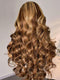 Dorsanee Honey Blonde Brown Highlight 13x4 Lace Frontal Body Wave Human Hair Wigs
