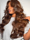 Dorsanee Chocolate Brown Body Wave 13x4 Lace Front Human Hair Wig
