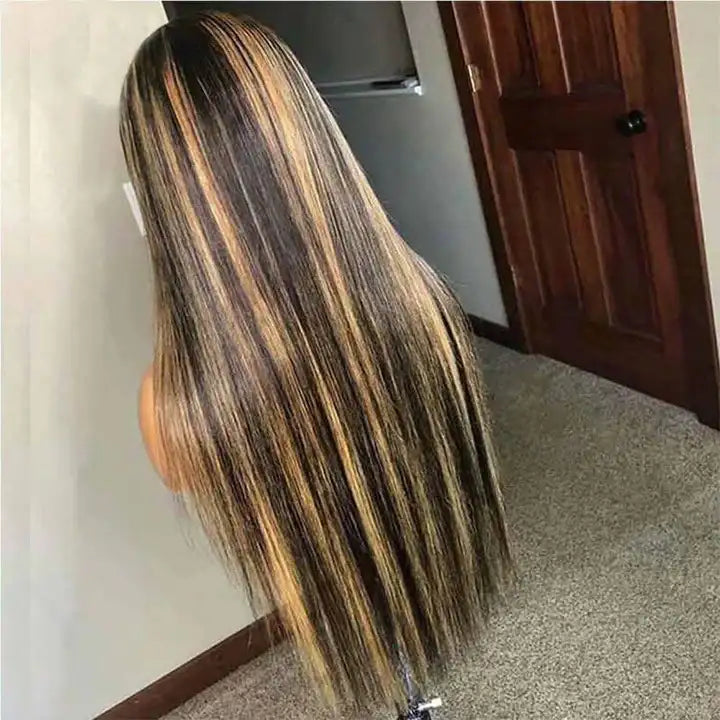 Dorsanee hair straight #P4/27 highlight 5x5/13x4 HD lace front human hair wigs