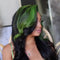 Dorsanee Hair Skunk Stripe Color Body Wave Wig 13x4 Highlights Lace Front Human Hair Wig