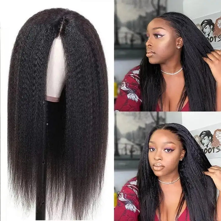 Dorsanee 5x5 Pre Plucked HD Lace Closure Wigs Human Hair Kinky Straight Glueless Lace Wigs Realistic Look Natural Black Color - Dorsanee Hair