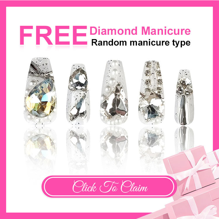 Premium diamond-encrusted manicure patches (24 pieces)