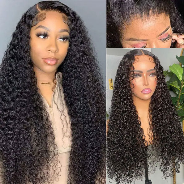 Dorsanee Hair 13x4 Jerry curly transparent lace frontal human virgin hair wig