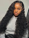 Glueless 6x4 Pre-Cut Lace Closure Deep Curly Easy-Wear Upgrade HD Lace Natural Black Human Hair Wig Beginner-Friendly