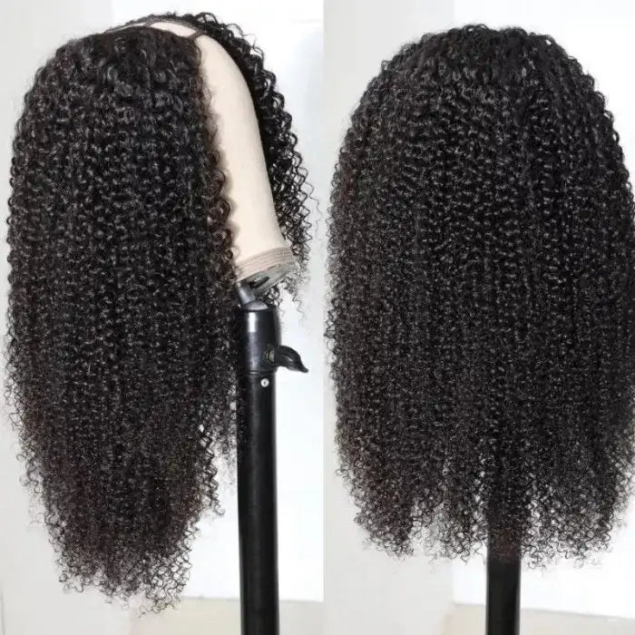 Dorsanee hair kinky curly U part natural human hair wigs