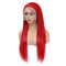 Dorsanee Hair Red 13x4 Lace Front Brazilian Straight Pre Plucked HD Transparent Lace Frontal Human Hair Wig
