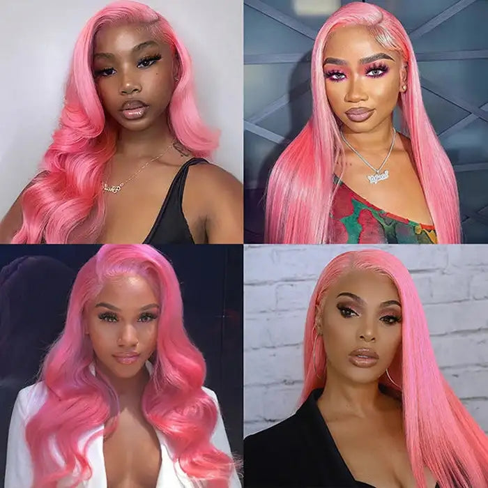 Dorsanee Hair Pink 13x4 Lace Front Wig Body Wave Brazilian Human Hair Wig