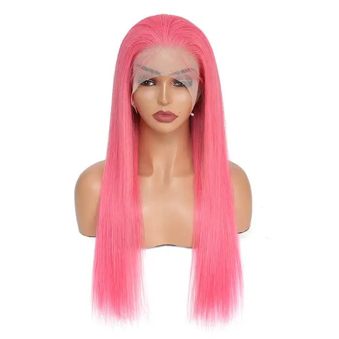 Dorsanee Hair Pink 13x4 Front Lace Wig Straight Brazilian 200% Density Human Hair Wig