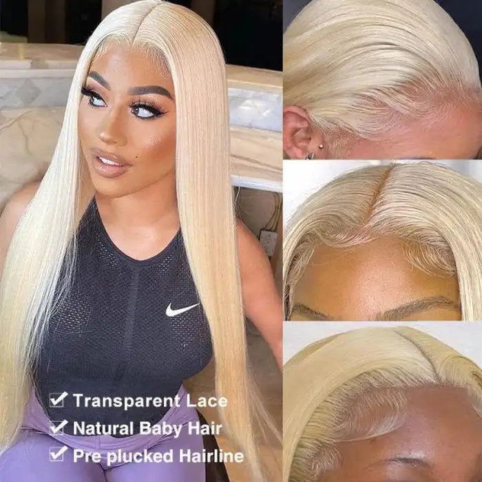 Dorsanee Hair 613 Blonde 13x4 HD Lace Front Wig Straight Brazilian Human Hair Wig