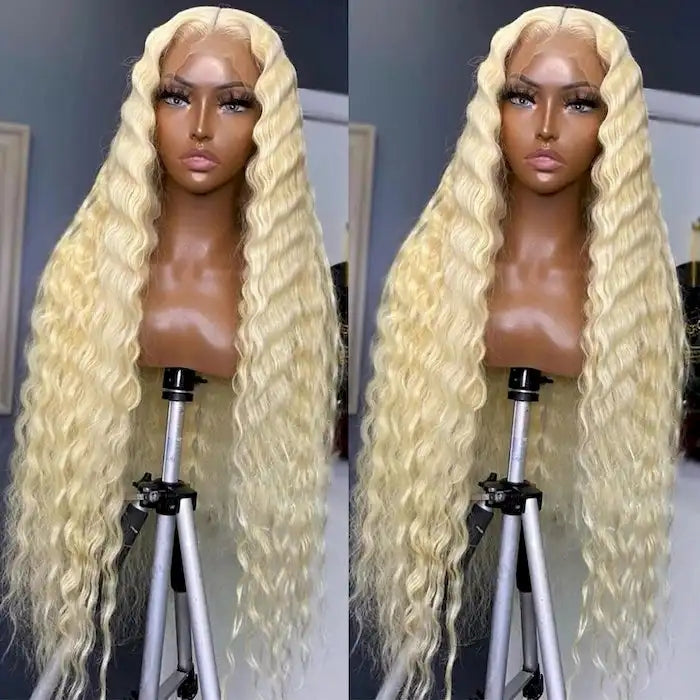 Dorsanee Hair Deep Wave 13x4 HD Lace Frontal Wig 613 Honey Blonde Wig Human Hair Wigs