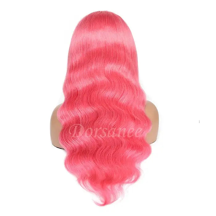 Dorsanee Hair Pink 13x4 Lace Front Wig Body Wave Brazilian Human Hair Wig
