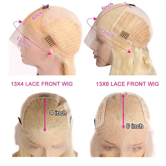Dorsanee Hair Deep Wave 13x4 HD Lace Frontal Wig 613 Honey Blonde Wig Human Hair Wigs