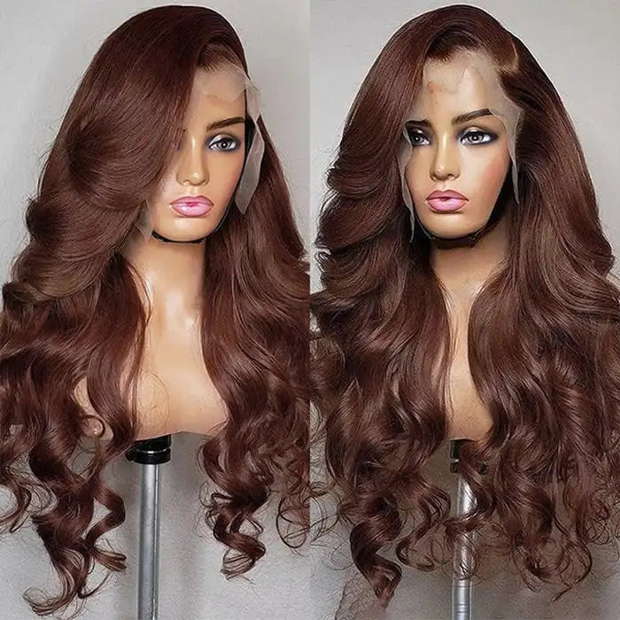 Dorsanee hair body wave brown 13x4/5x5 HD Lace natural human hair wigs