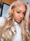 lissluvv333 same hairstyle- Highlight p18/613 Straight Glueless Lace Wig Human Hair Wig For Black Women