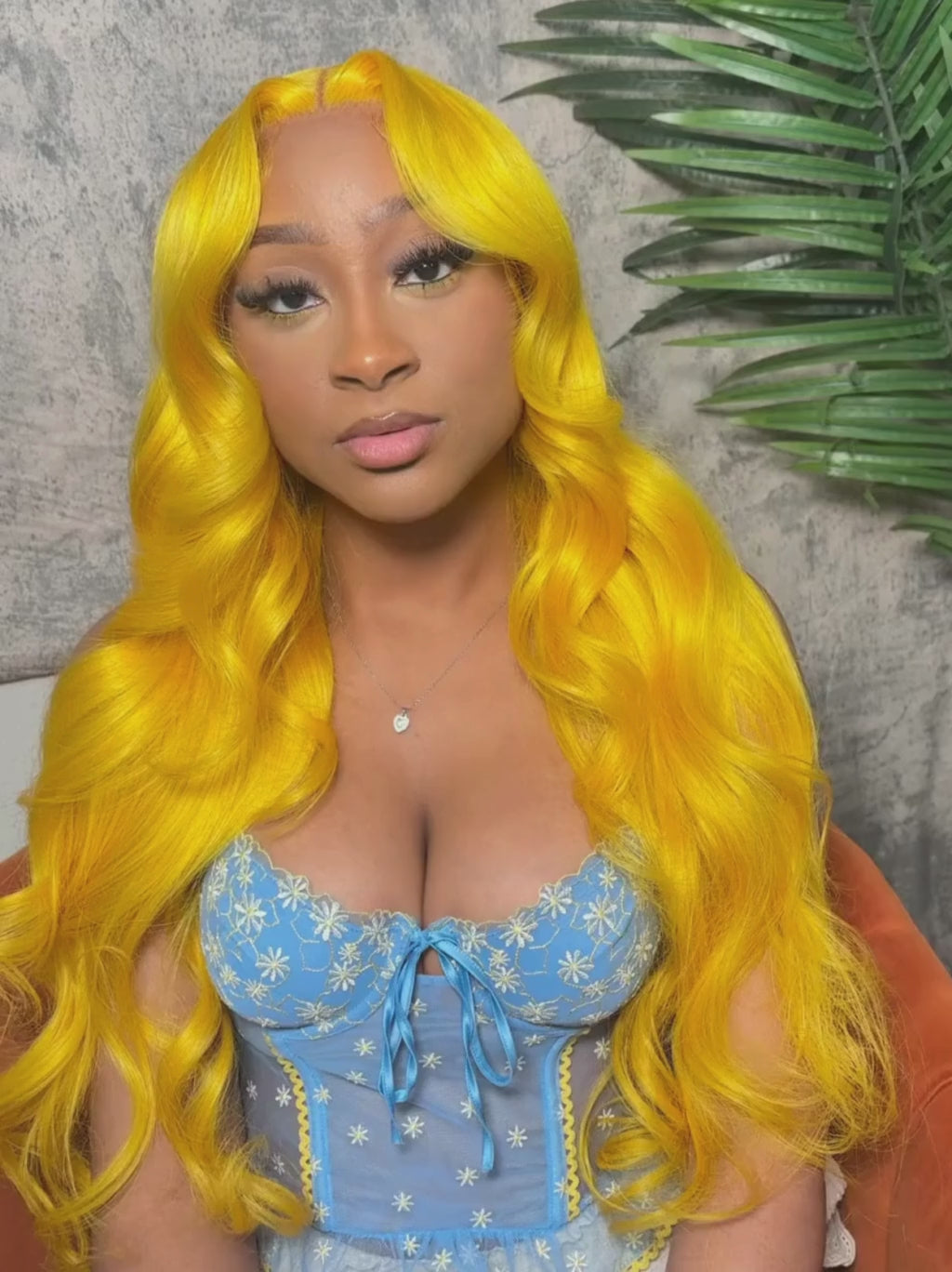 Dorsanee 200 Density Yellow Color 13x4 Lace Front Body Wave Human Hair Wigs