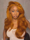 Dorsanee Vibrant Pumpkin Copper Orange 13x4 Lace Front Virgin Human Hair Wig