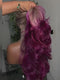 Dorsanee Beige Blonde Berry Purple Ombre Body Wave Human Hair Lace Front Wig