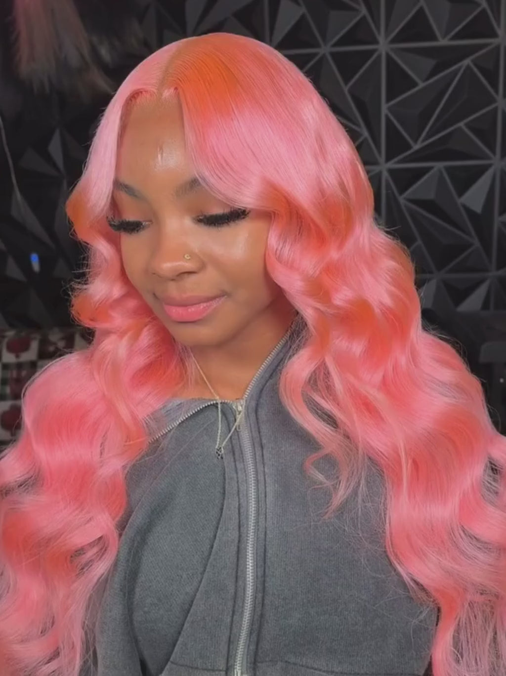 Dorsanee Pink Body Wave 13X4 HD Lace Front Virgin Human Hair Wigs 200 Density