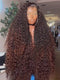 Dorsanee Ombre Black Brown Kinky Curly 13x4 Lace Front Human Hair Wigs