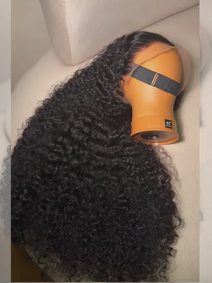 Dorsanee 250 300 Density Jerry Kinky Curly 13x4 Lace Front Virgin Human Hair Wig