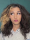 Dorsanee Black With Brown Streaks Short Bob Bouncy Curls 13x4 Lace Front Human Hair Wigs