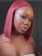 Dorsanee Maroon Brown Short Straight Bob 4x4 13x4 Lace Front Human Hair Wigs