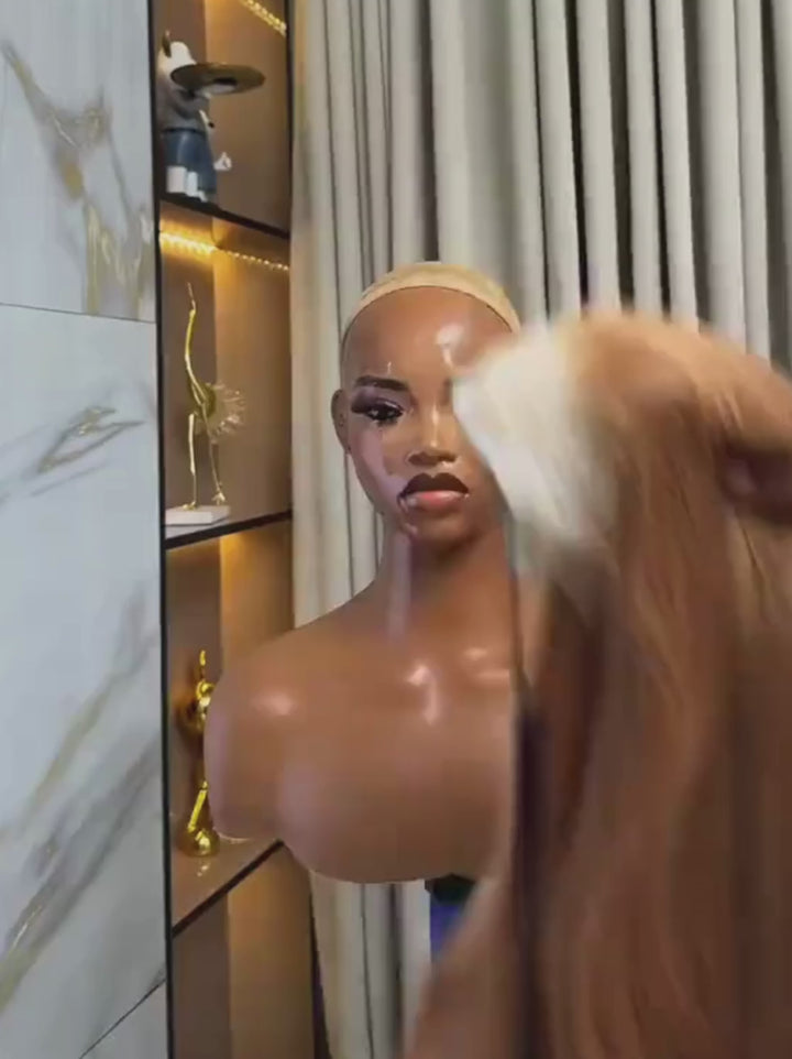 Dorsanee Light Honey Caramel Blonde 13x4 Lace Front Human Hair Wigs 200 Density