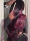 Dorsanee Black With Hot Pink Highlights 13x4 Lace Front Virgin Human Hair Wigs
