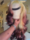 Dorsanee Ombre Dark Cherry Burgundy 13x4 Lace Front Human Hair Wig 200 Density
