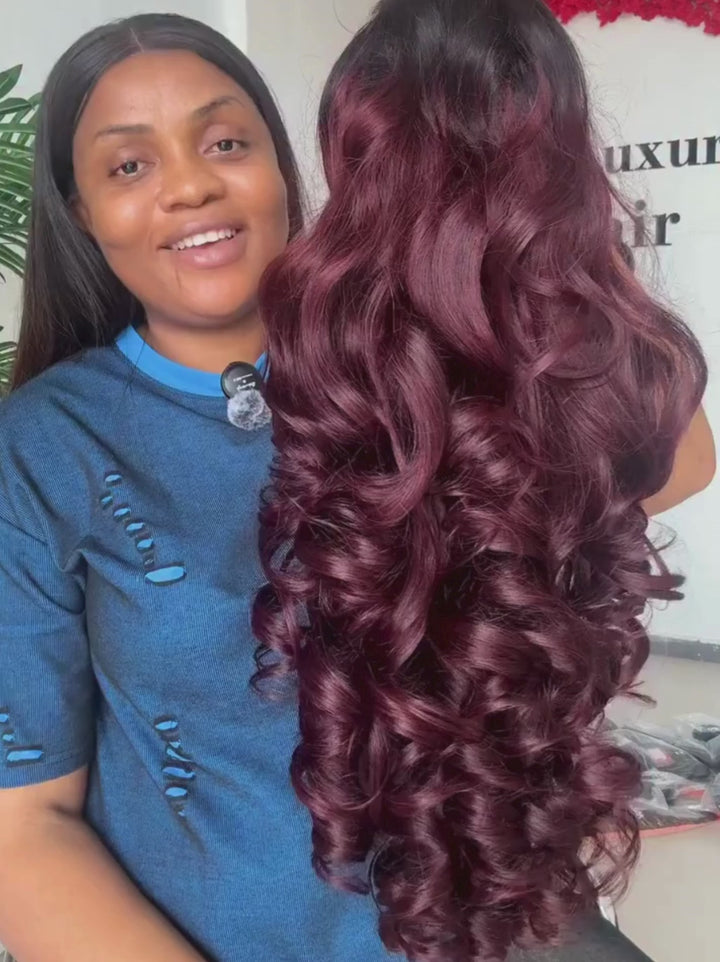 Dorsanee 250 Density Loose Body Wave Curls 13x4 Lace Front Virgin Human Hair Wigs