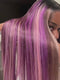Dorsanee Black With Purple Lavender Highlights Dark Root 13x4 Lace Front Human Hair Wigs