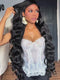 Dorsanee Soft Bouncy Loose Body Wave 13X4 Lace Front Human Hair Wigs 250 300 Density
