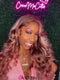 Dorsanee 200 Density Pink Blonde Brown Highlights 13x4 Lace Front Body Wave Hair Wig