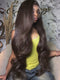 Dorsanee Dark Brown 42 40 38 36 34 32 30 inch Knee Length 13x4 Lace Front Human Hair Wigs