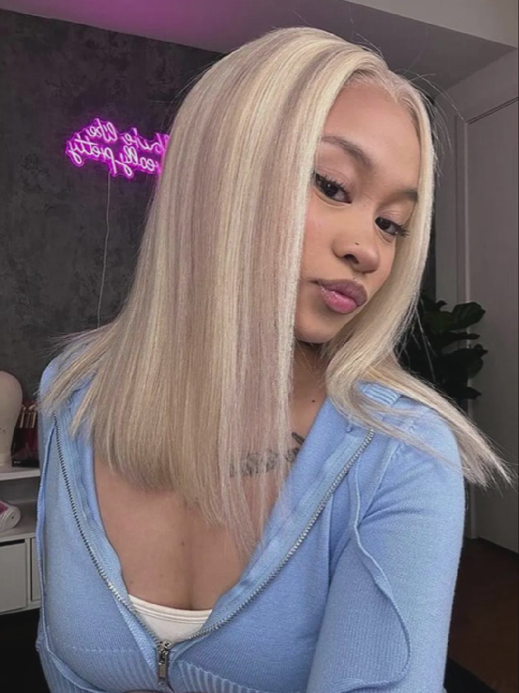 Dorsanee P18/613 Blonde Light Brown Short Straight Bob Wigs 4x4 13x4 Lace Frontal Wigs