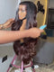 Dorsanee 250 300 Density Ombre Black Brown 13x4 Lace Front Wavy Human Hair Wigs