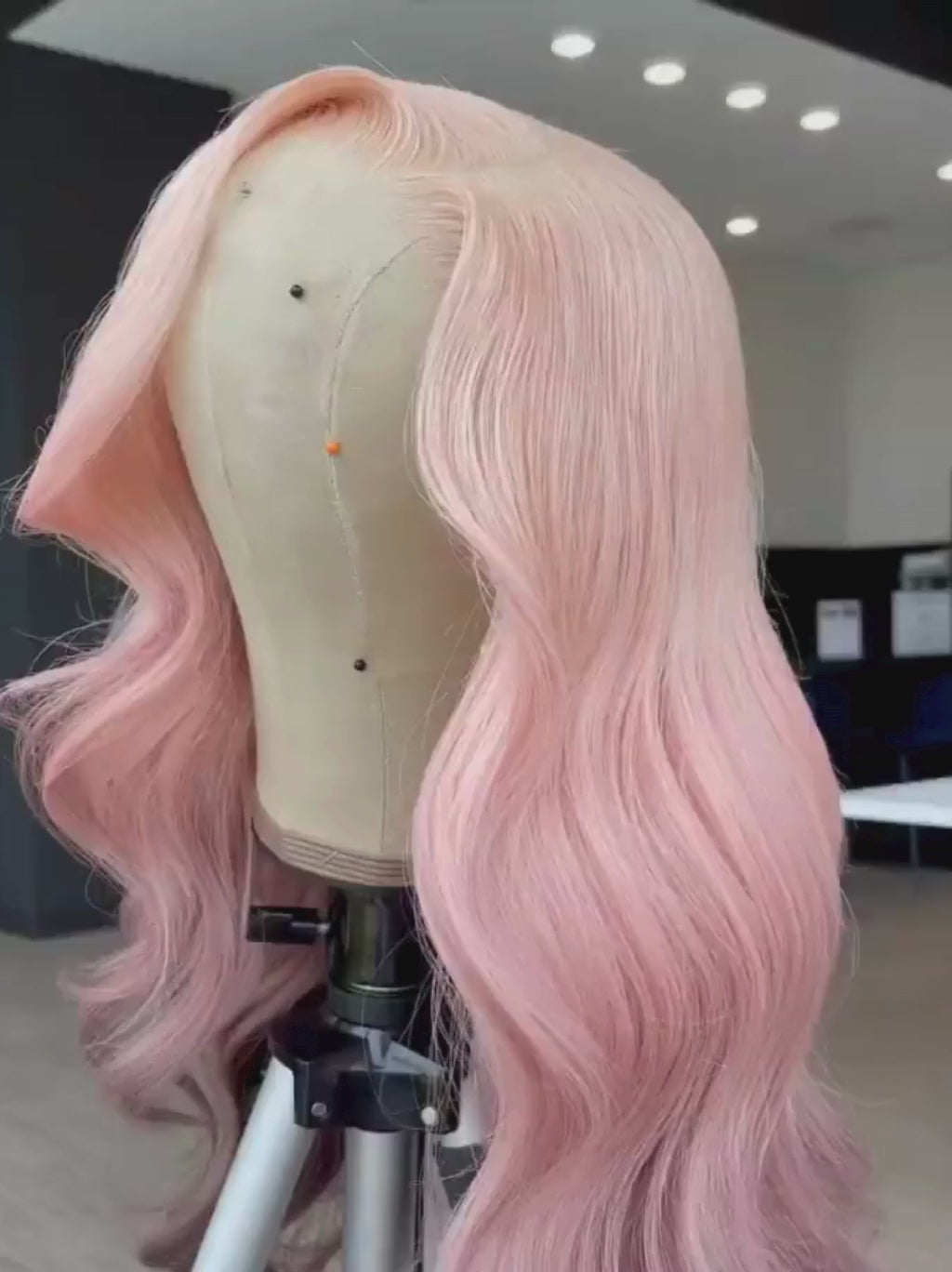 Dorsanee Ombre Pink Pinkish Gray Wig 13x4 Lace Front 200 Density Human Hair Wigs