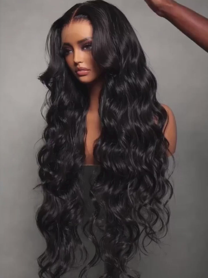 Dorsanee Soft Bouncy Loose Body Wave 13X4 Lace Front Human Hair Wigs 250 300 Density